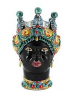 Testa di moro Kore foglie e palle multicolor