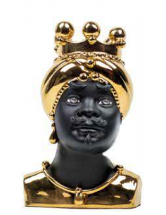 Testa di Moro Piccola Movimento Nero Satinato Oro Zecchinlo 2