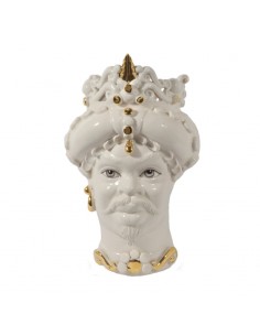 Testa di Moro Kore Punta Shiny White & Gold