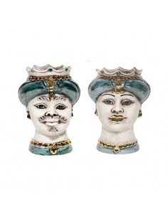 Testa di Moro Res Parva Praetiosa decori Verde madreperla...