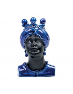 Testa di Moro Piccola Movimento Nero Satinato e Blu